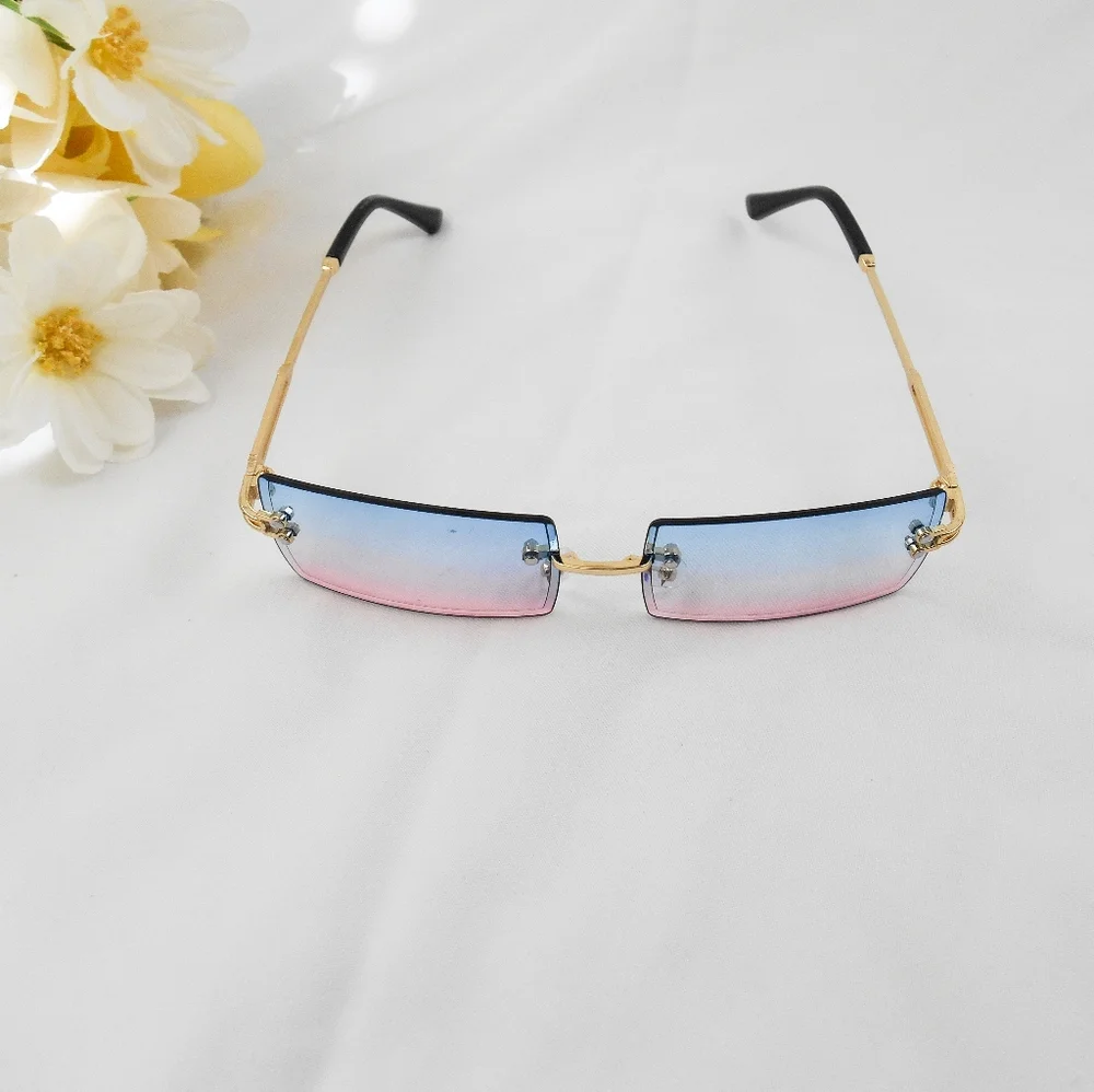 Gradient Rimless Sunglasses - Picture 7 of 8